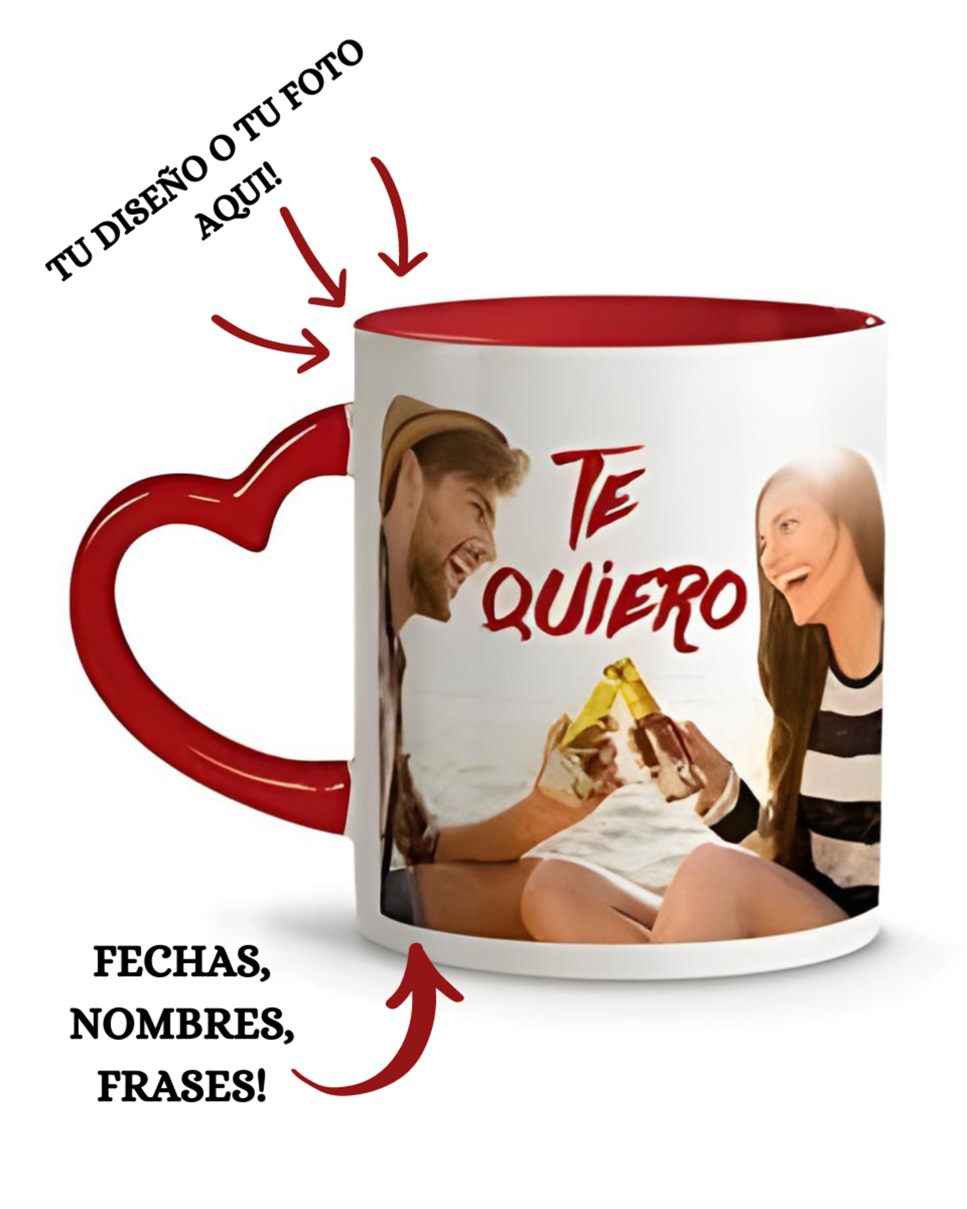 Taza con asa de corazón - 1